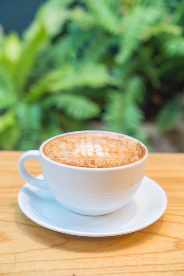 Hot caramel macchiato stock photo. Image of espresso 93141374