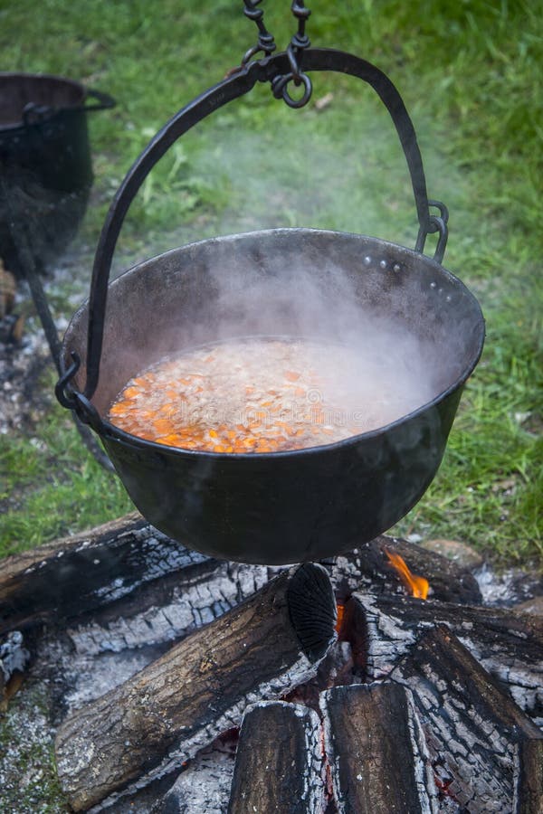 Cauldron Over The Fire Stock Image Image Of Tradition 28055597