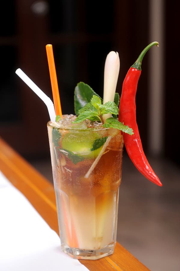 Hot chili pepper cocktail stock photo. Image of liquid 20753594