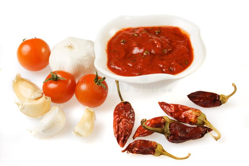 BBQ Shrimp Dipping into Sweet Garlic Chili Sauce Stock Photo Image of