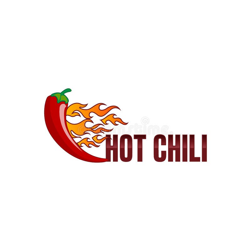 Hot Chilli logo food label or sticker. Concept for farmers market, organic food, natural product design.Vector illustration. Chili