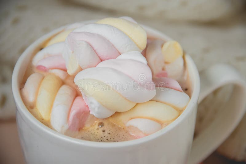 Hot Chocolate Drink with Marshmallow Stock Photo Image of energy