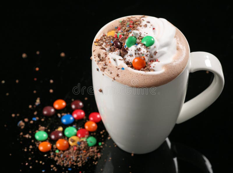 Hot chocolate drink stock image. Image of eating, breakfast 10022471