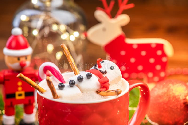 snowman hot chocolate mug