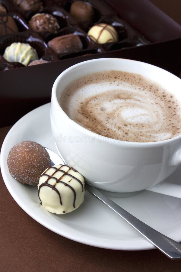 Hot chocolate and truffles