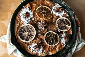 Hot Christmas Pie In The Pan Stock Image Image Of Homemade Fruity 