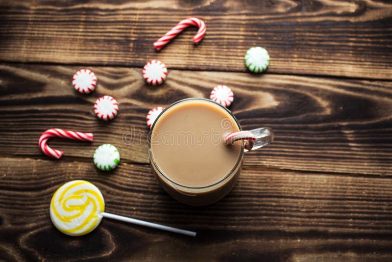 Hot Cocoa Mint Candy Holiday Stock Image Image of images, christmas