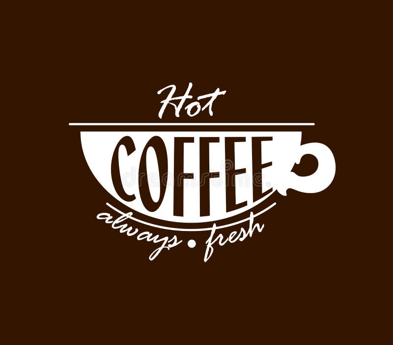 Hot coffee banner royalty free illustration