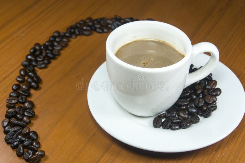 Hot coffee blend of circle stock photo. Image of caffeine 45388214