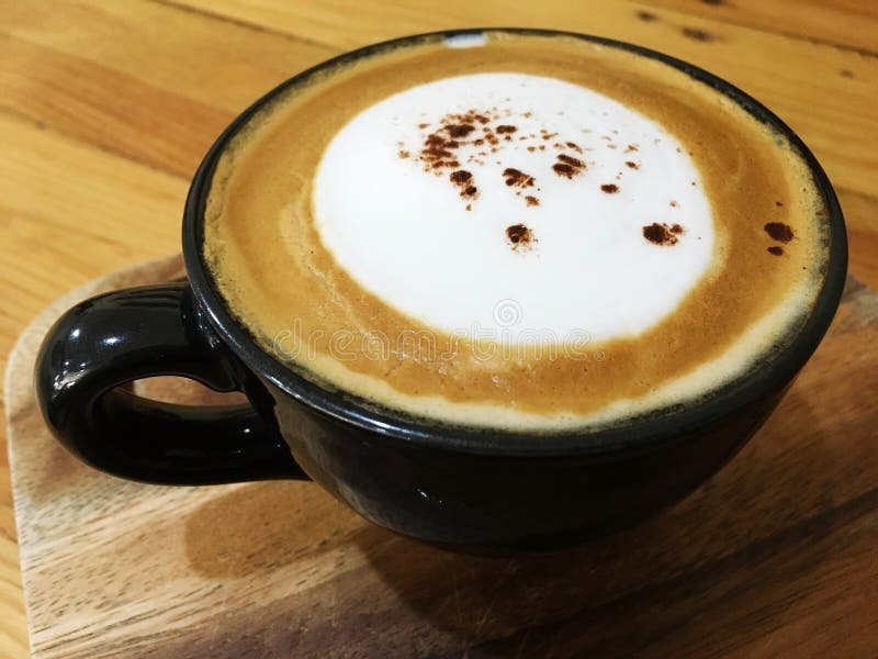 Hot Coffee Cappuccino, Hot Coffee Milk. Stock Image Image of black