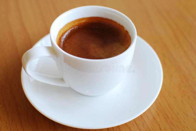 Hot coffee espresso stock photo. Image of isolated, saucer 55211092