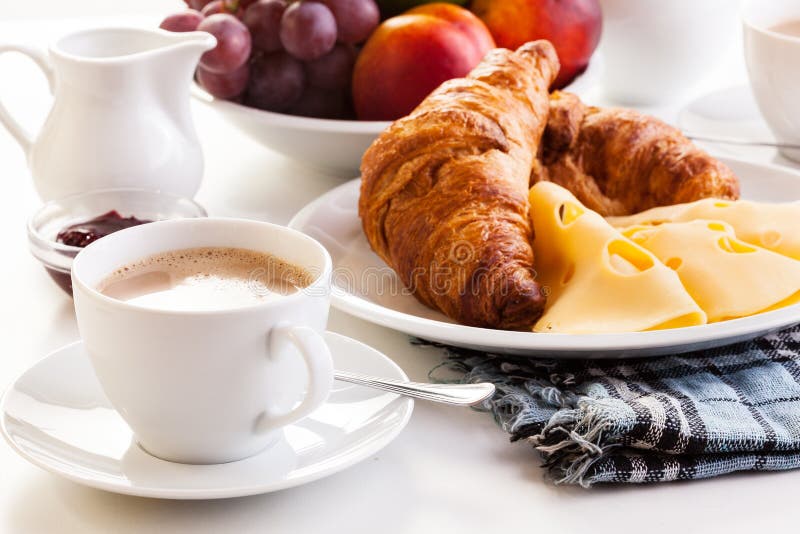 Hot Coffee in the Morning Breakfast Stock Photo Image of food