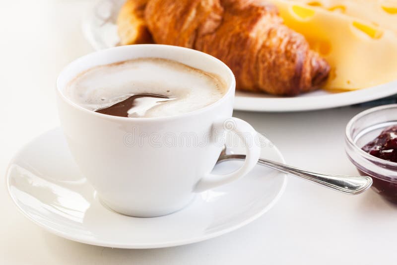 Hot Coffee in the Morning Breakfast Stock Image Image of drink, bake