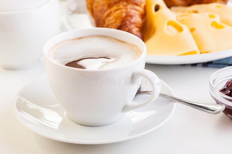 Hot Coffee in the Morning Breakfast Stock Image Image of coffee
