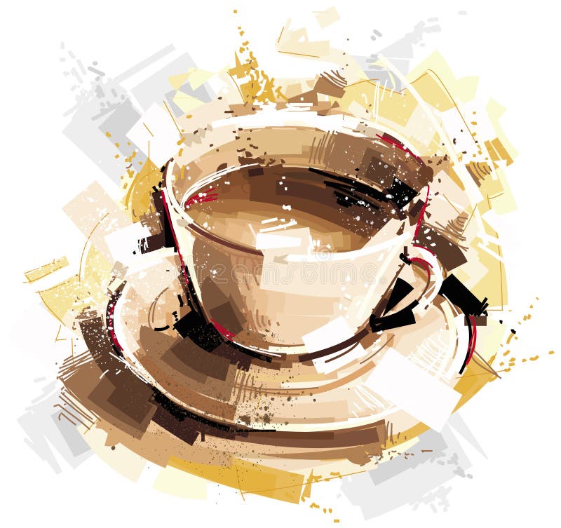 Hot Coffee Mug stock illustration. Illustration of colorful 42744366