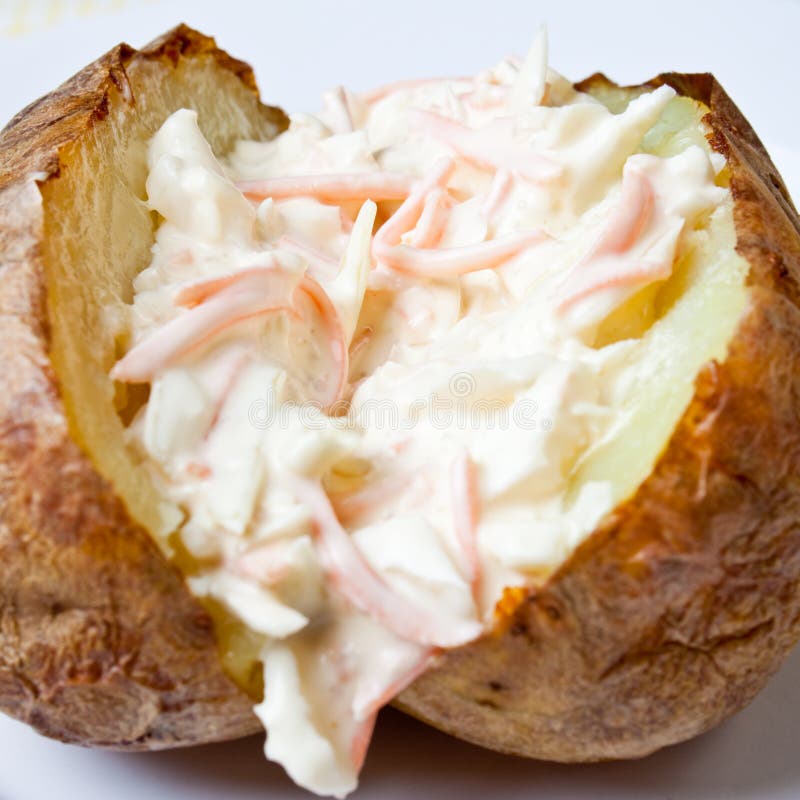 Hot and crispy baked potato