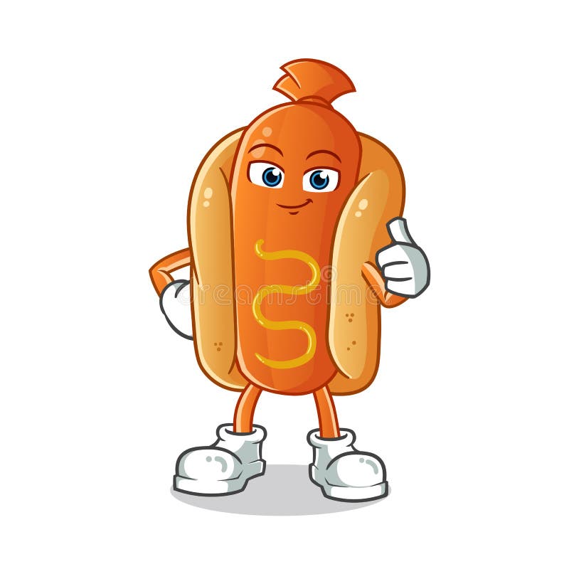 Hot dog aprobat maskotki kreskówki wektorowa ilustracja ilustracji Hot dog aprobat maskotki kreskówki wektorowa ilustracja ilustracji