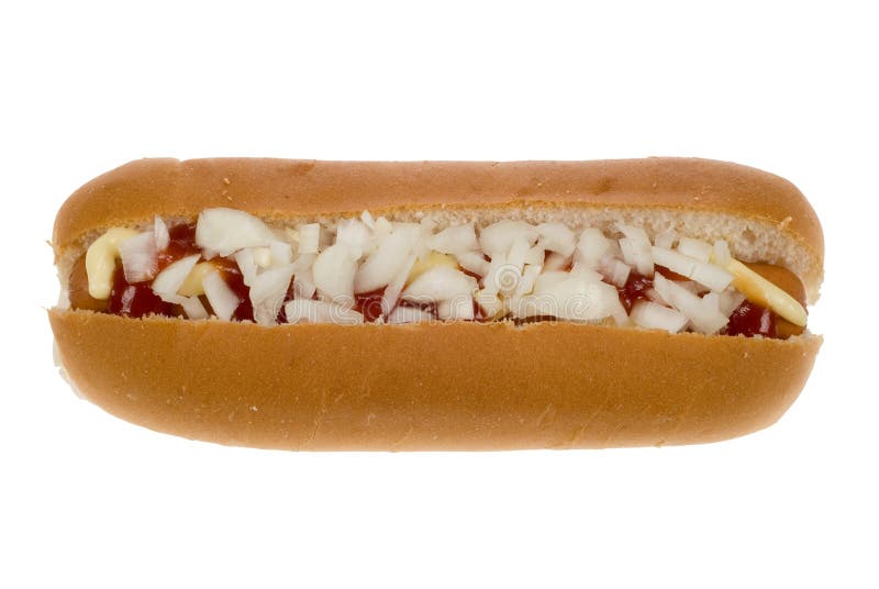 Hot Dog in a Bun with Sauce Stock Photo Image of franks, snack 3458780