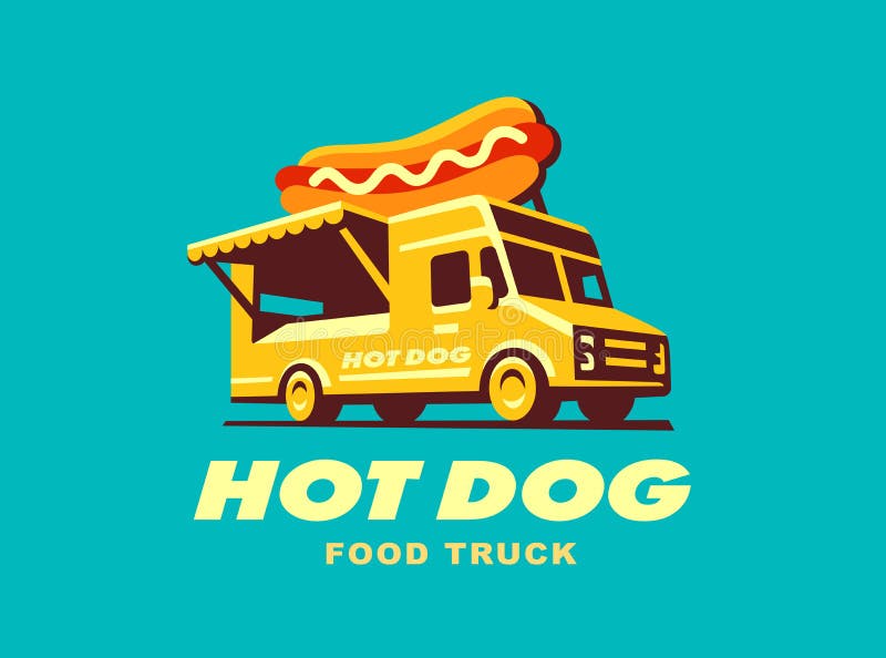 Street Food Truck concept - vector illustration, log odesign. Street Food Truck concept - vector illustration, log odesign