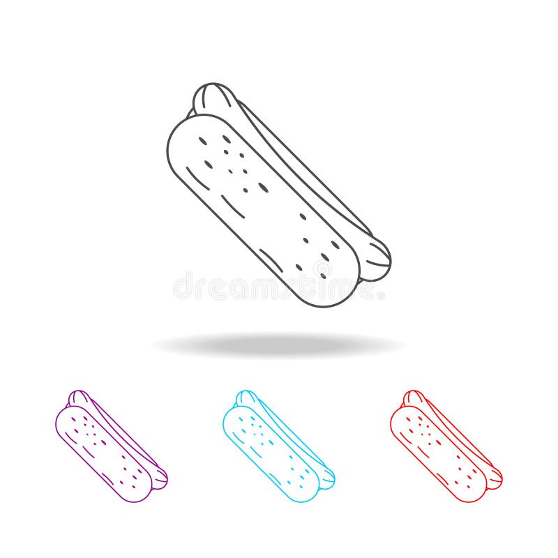 Hotdog, Usa Multi Color Style Icon. Simple Thin Line, Outline Vector Of 4th Of July Icons For Ui ...
