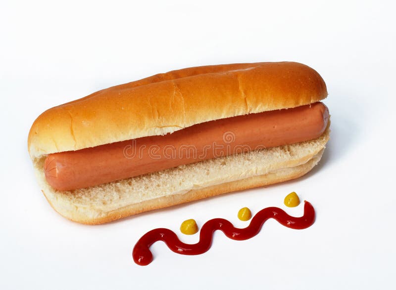 Hot dog with ketchup stock photo. Image of fast, meal, food 650230