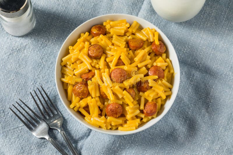 Hot Dog Macaroni and Cheese Stock Image Image of cuisine, delicious