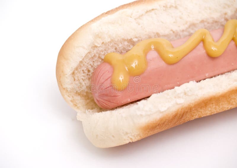 Hot Dog With Mustard Picture. Image 8485575