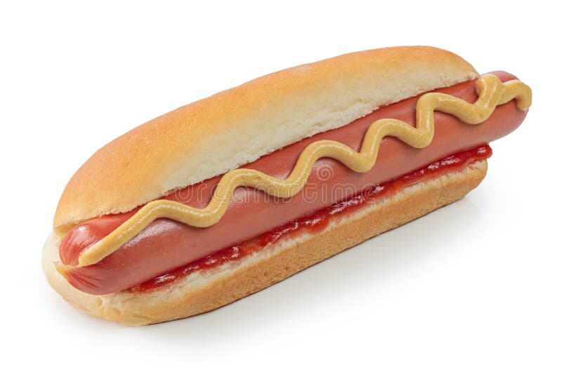 Hot Dog with Mustard and Ketchup Stock Image Image of eating, meat