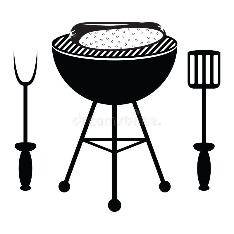 Hot Dog Roast on the Barbecue Grill Stock Vector Illustration of appliance, dish 43414676