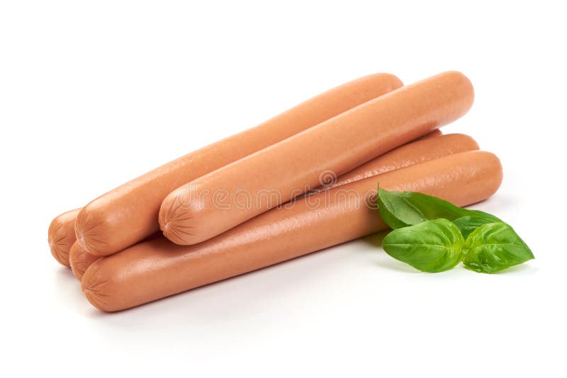 Hot dog Sausages, isolated on a white background stock photos Hot dog Sausages, isolated on a white background stock photos