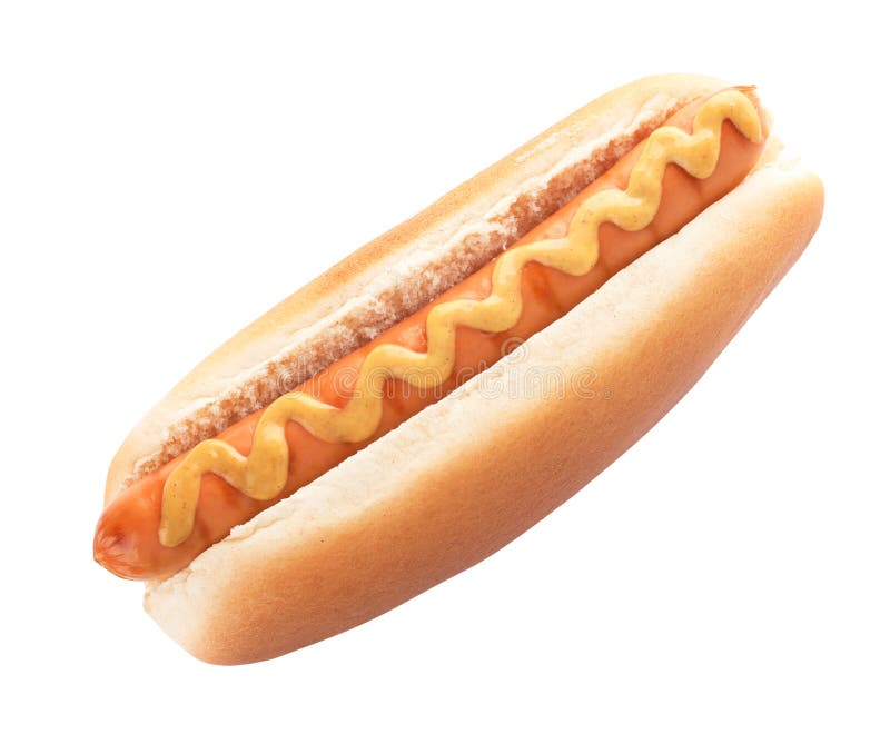 Hot-dog savoureux avec de la moutarde photographie stock Hot-dog savoureux avec de la moutarde photographie stock