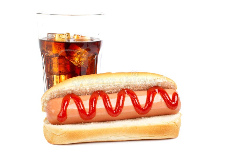 Hot dog and soda stock photo. Image of cooked, fatty, american 3871842