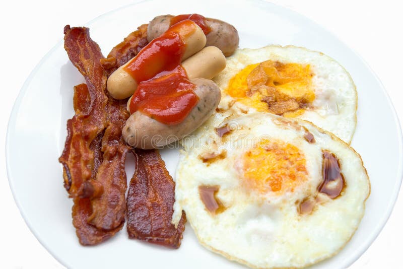 Hot dogs, lard et oeufs photos stock Hot dogs, lard et oeufs photos stock