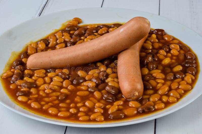 Hot Dogs and Beans stock image. Image of frankfurters - 1935675