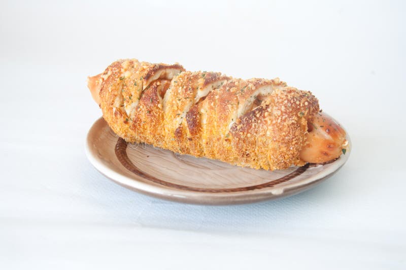 Hot Dogs Wrapped in Crescent Rolls with Cheese Stock Photo Image of