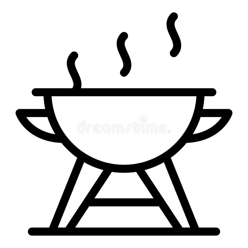 Hot Food Icon Outline Vector. Bbq Grill Stock Vector Illustration of