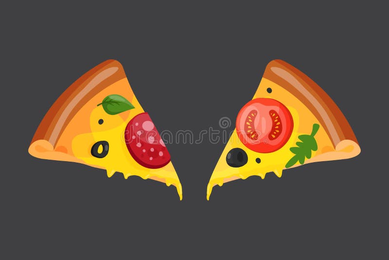 Hot Fresh Pizza Box Icon Vector Illustration Stock Illustration