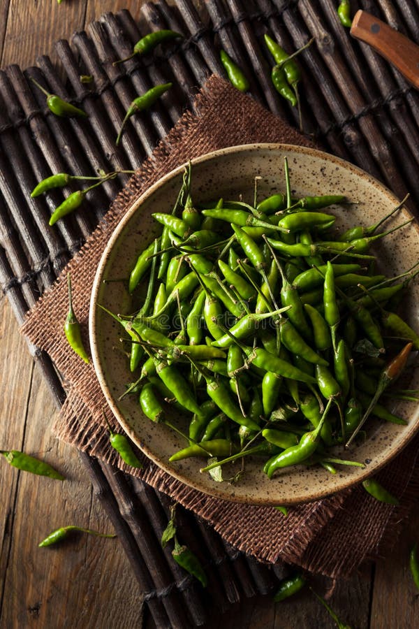 Hot Green Thai Chili Pepper Stock Image Image of heat, diet 66112029