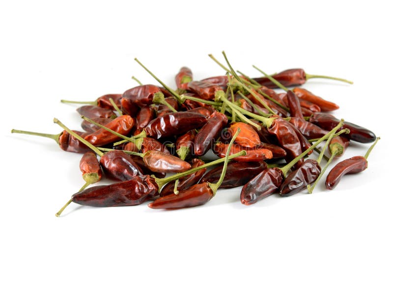 Hungarian Hot Paprika Powder Isolated on White Background Stock Image