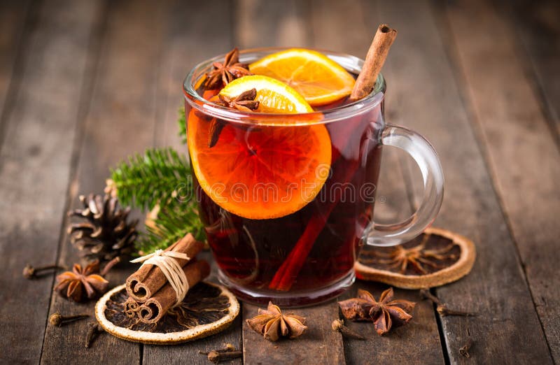 Hot mulled wine