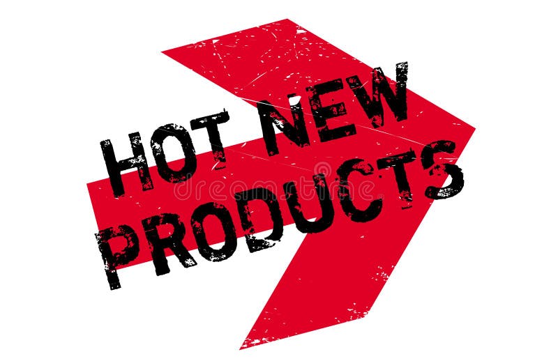 Hot New Products Rubber Stamp Stock Vector Illustration of crop