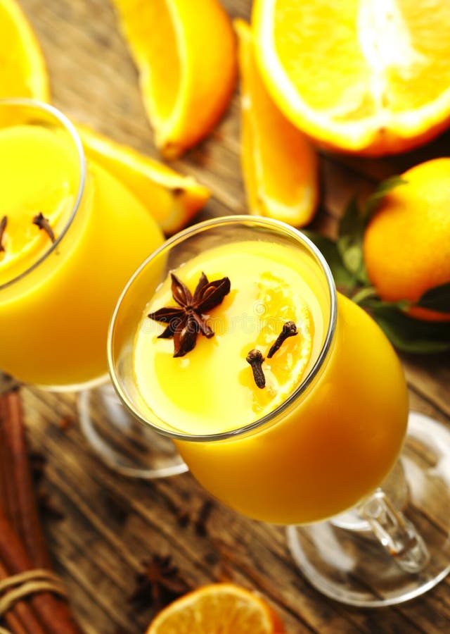 Hot Orange Drink. Winter Orange Punch Stock Image Image of delicious