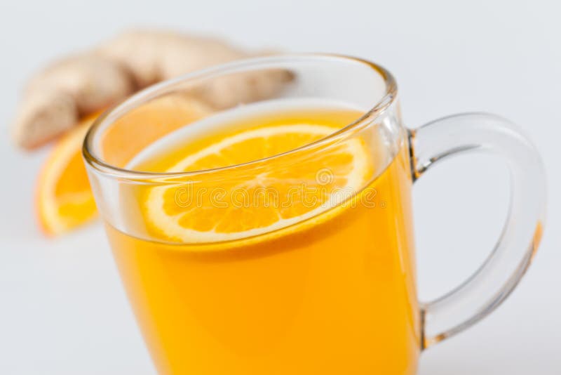 Hot orange ginger drink stock image. Image of orange 46576389
