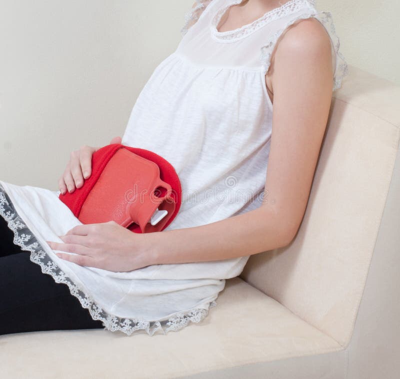 Hot Pack for Relieve the Pain Stock Photo Image of menstruation, body