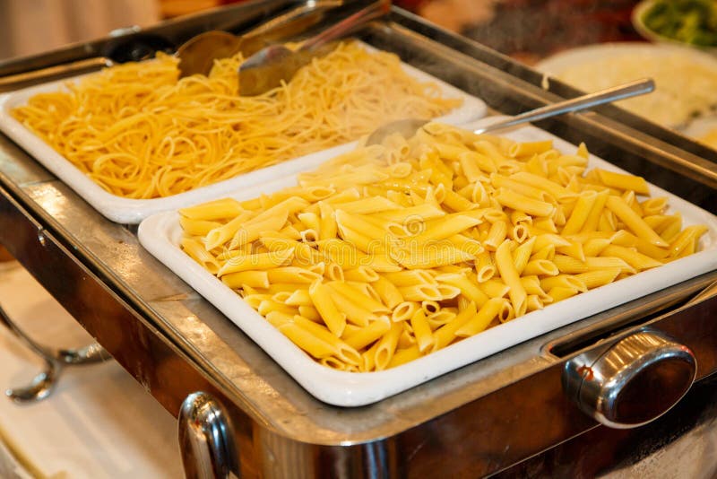 Hot Pasta in Serving Dishes Stock Image Image of dish, penne 31706889