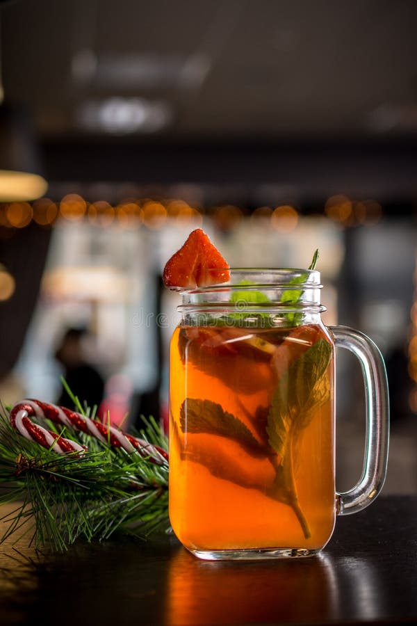 Hot Peppermint Tea with Peppermint Leaves Stock Photo Image of health