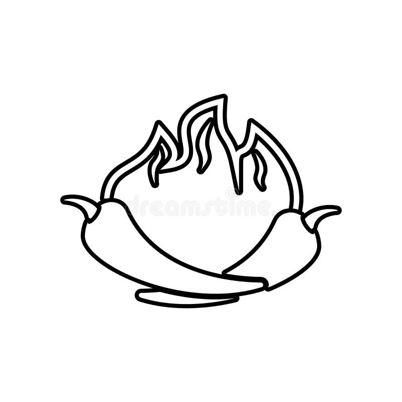 hot peppers icon. Element of Mexico for mobile concept and web apps icon. Outline, thin line icon for website design and stock illustration hot peppers icon. Element of Mexico for mobile concept and web apps icon. Outline, thin line icon for website design and stock illustration