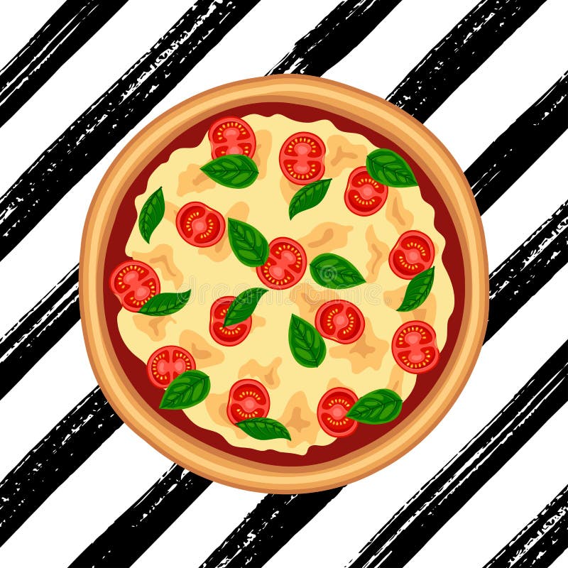 Pizza Margherita Stock Illustrations 1817 Pizza Margherita Stock