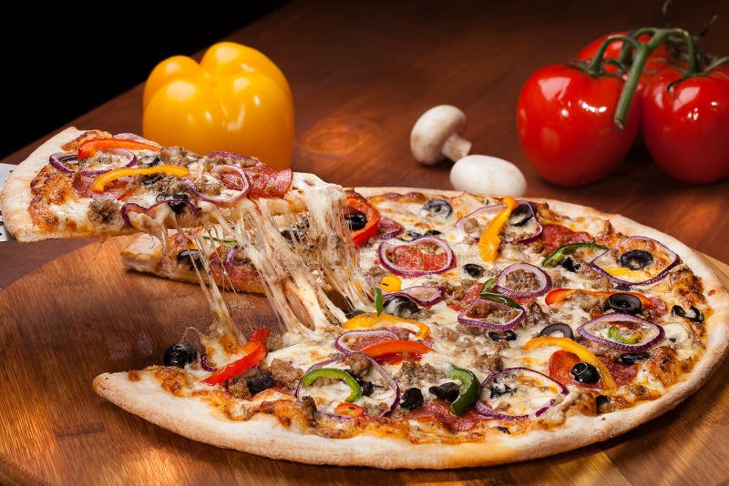 Hot Pizza stock image. Image of fresh, crust, food, closeup 35993453