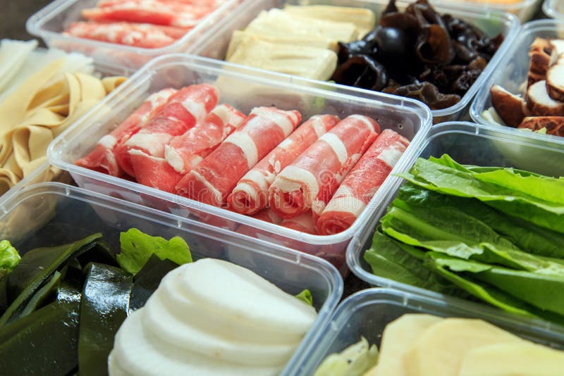 Hot pot ingredients stock photo. Image of pork, lamb 88343770